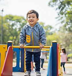 1 - 4 Yaş Arası Dinozor Desenli Tarz Erkek Çocuk Yağmurluk