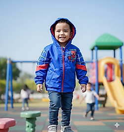 1 - 4 Yaş Arası Spiderman Desenli Erkek Çocuk Yağmurluk