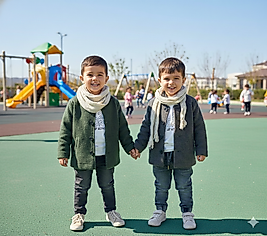 6 Ay 2 Yaş Arası Kaşe Mont, Sweat, Fular ve Kotlu Kışlık Erkek Bebek Takım