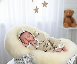 5 Parça Müslin Kumaş Bol Paça Zıbın Takımı (Alt, Üst, Bandana, Eldiven, Önlük)