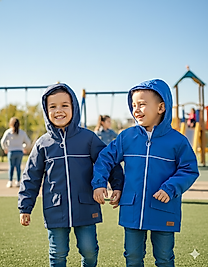 5 - 8 Yaş Arası Erkek Çocuk Trençkot Yağmurluk